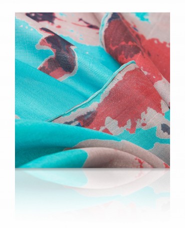 Палантин Женский SN-FL.ABSTRACT/BLUE.DULL